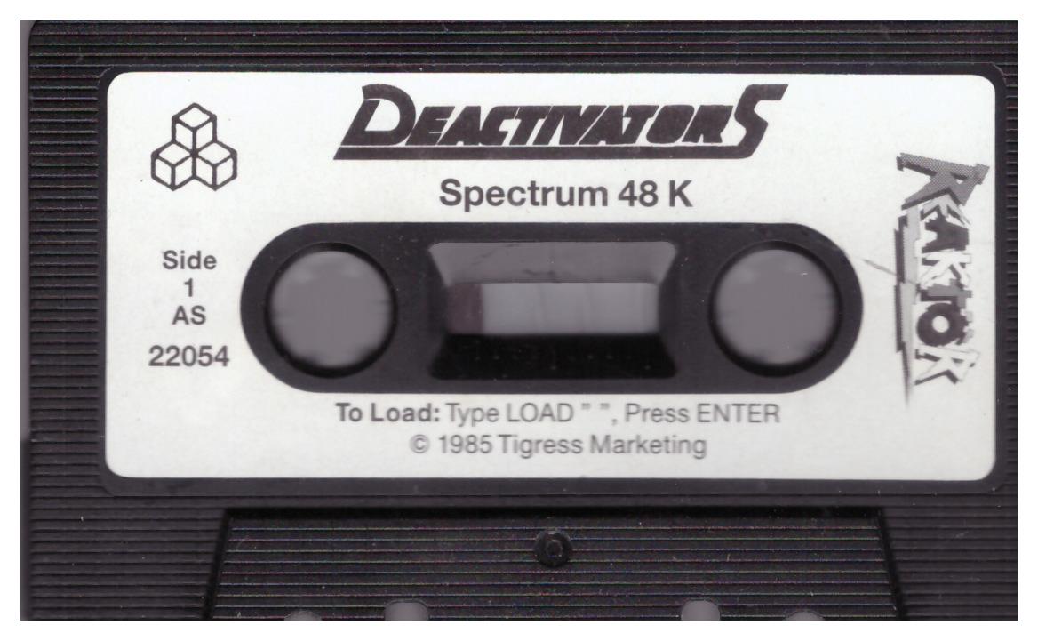 Deactivators Tape Only for ZX Spectrum from Reaktor (AS 22054)