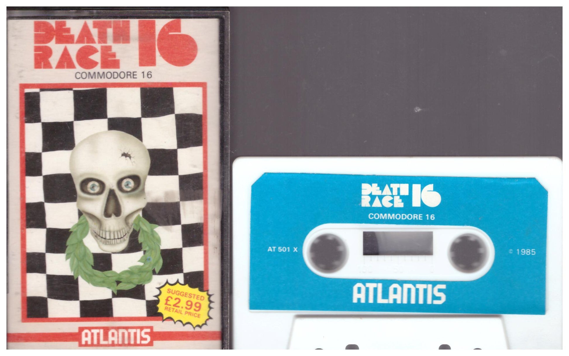 Death Race 16 for Commodore 16 from Atlantis (AT 501 X)