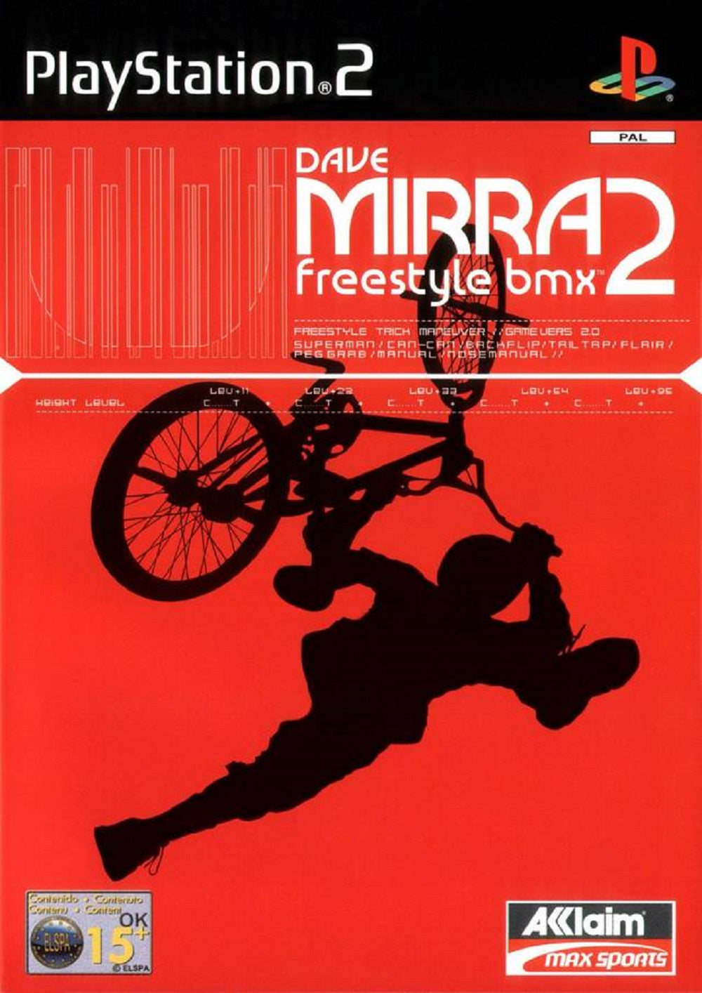 Dave Mirra Freestyle BMX 2 PAL for Sony Playstation 2/PS2 from Acclaim (SLES 50217)