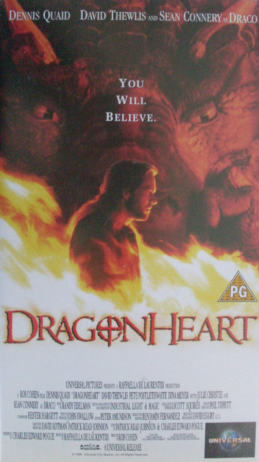 DragonHeart VHS from Universal (VHR 6010)