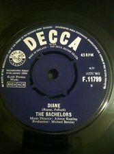 7" 45RPM Diane/The Stars Will Remember by The Bachelors from Decca