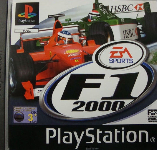 F1 2000 PAL for Sony Playstation 1/PS1/PSX from EA Sports