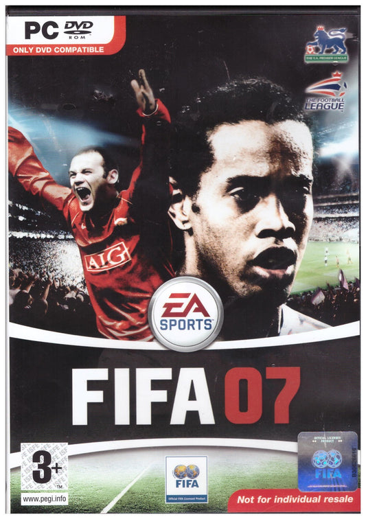 FIFA 07 for PC - EA Sports football game featuring top leagues, realistic gameplay and multiplayer options.