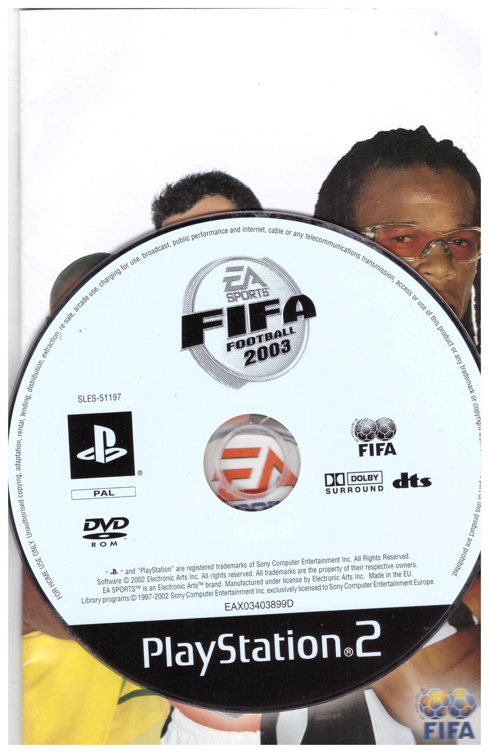 FIFA 2003 Disc And Instructions Only for Sony Playstation 2 from EA Sports (SLES 51197)