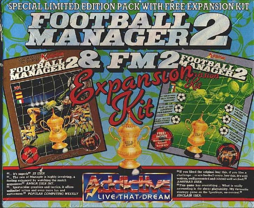 Football Manager 2 & FM2 Expansion Kit for ZX Spectrum from Addictive Games