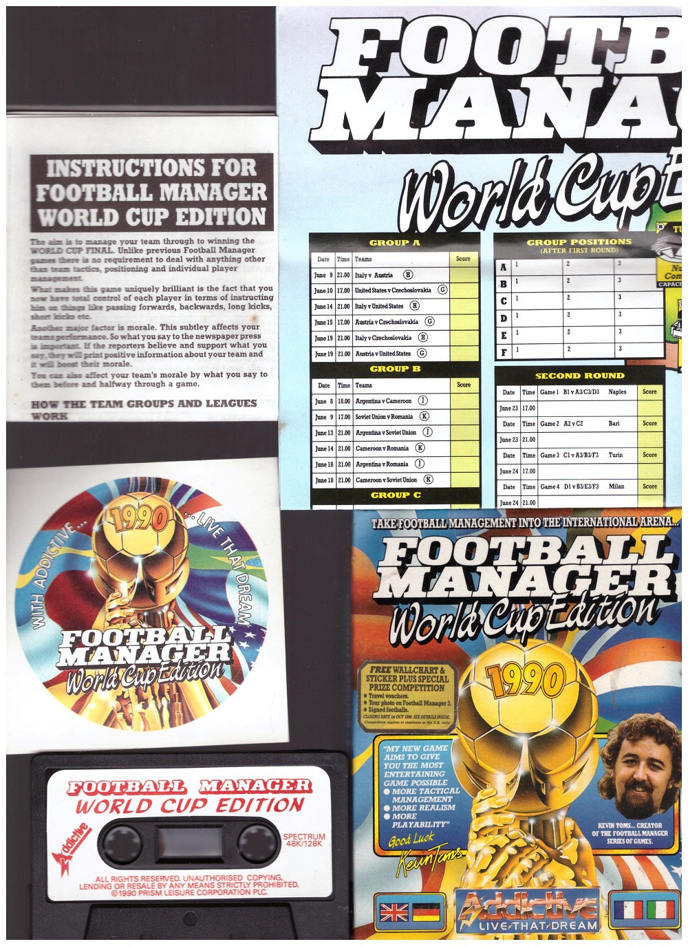 Football Manager World Cup Edition for ZX Spectrum from Addictive