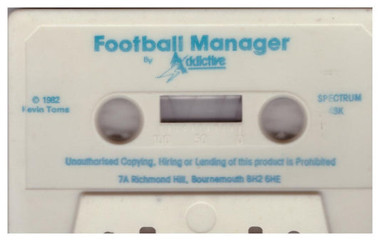 Football Manager Tape Only for ZX Spectrum from Addictive Games