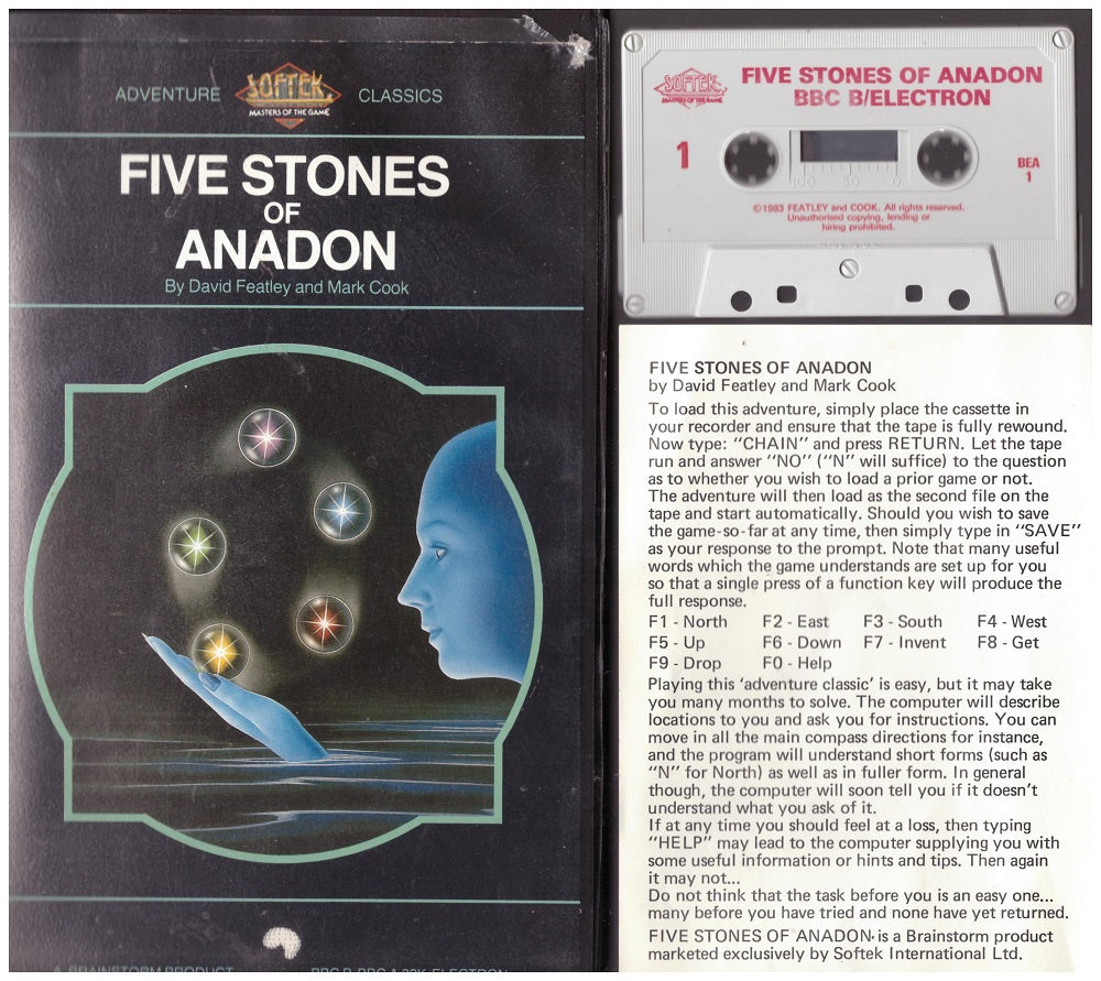 Five Stones Of Anadon for Acorn Electron/BBC Micro from Brainstorm/Softek (BEA2)