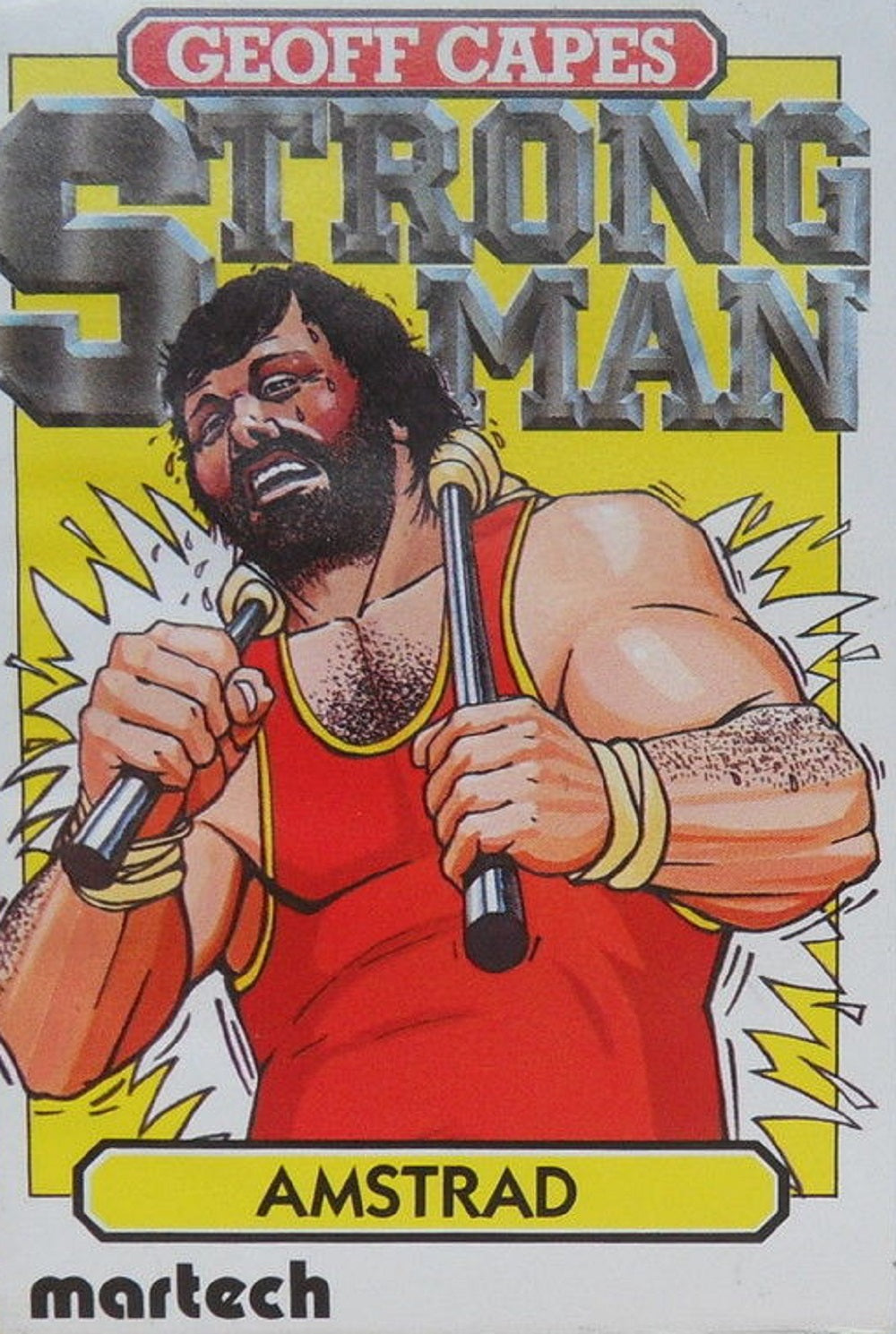 Geoff Capes Strongman game for Amstrad CPC, Martech Strongman game, retro sports simulation for Amstrad CPC