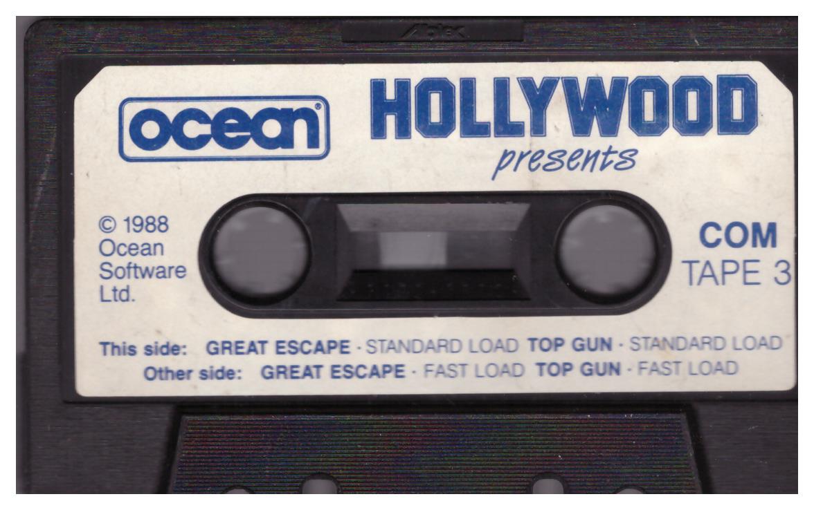 Great Escape/Top Gun Tape Only for Commodore 64 from Ocean