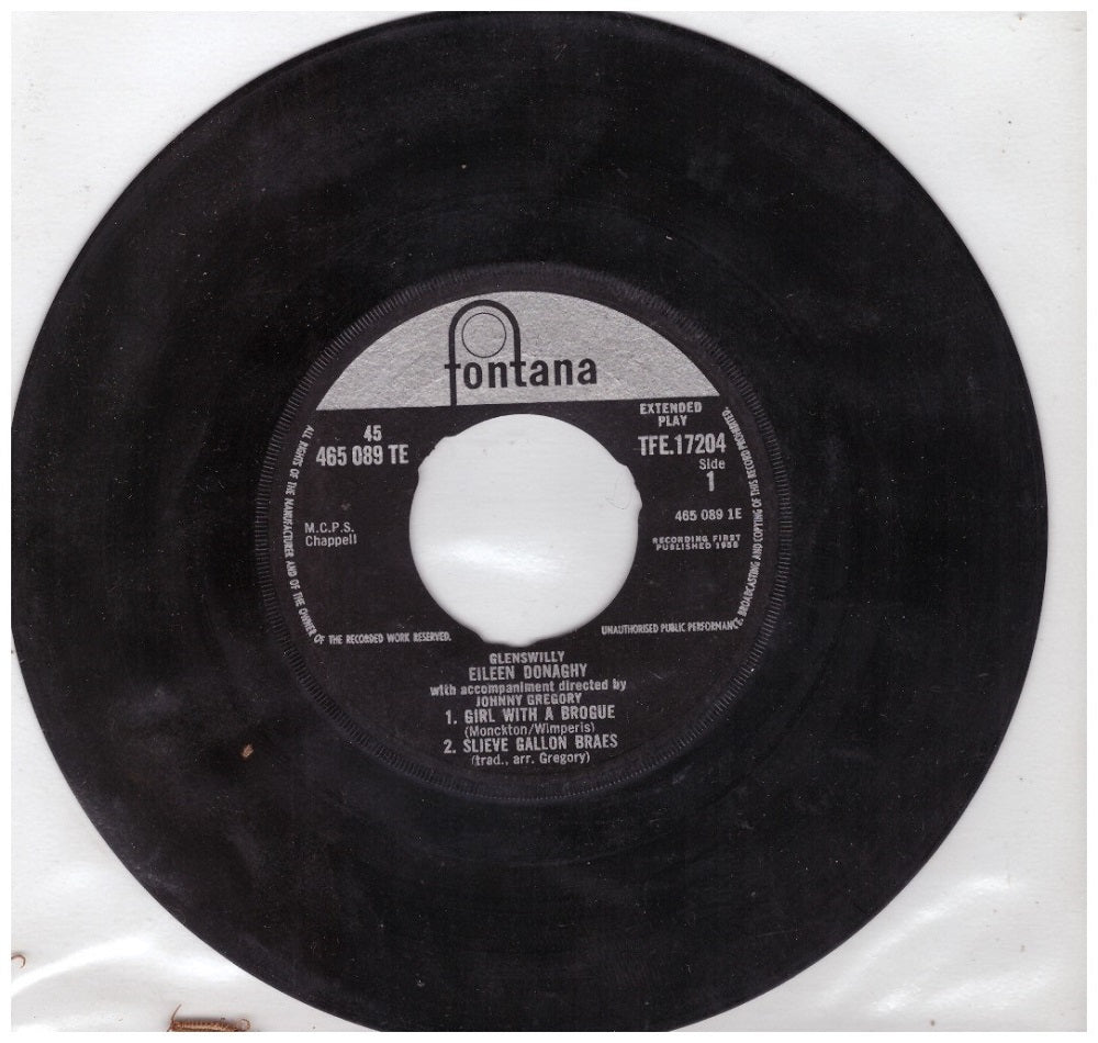 7" 45RPM Glenswilly EP by Eileen Donaghy from Fontana (TFE.17204)