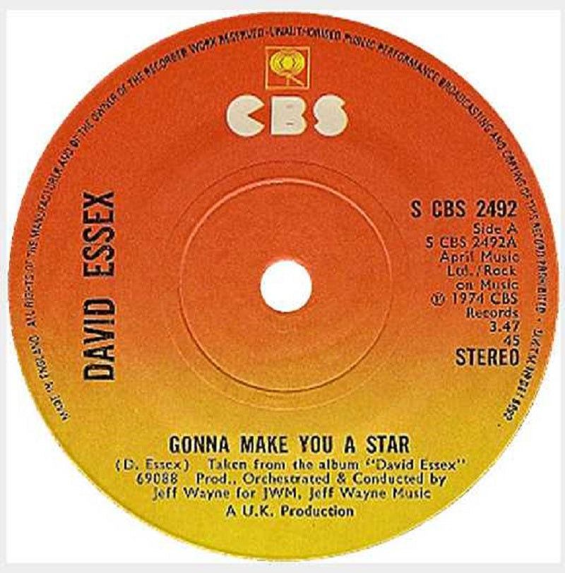 7" 45RPM Gonna Make You A Star/Window by David Essex from CBS