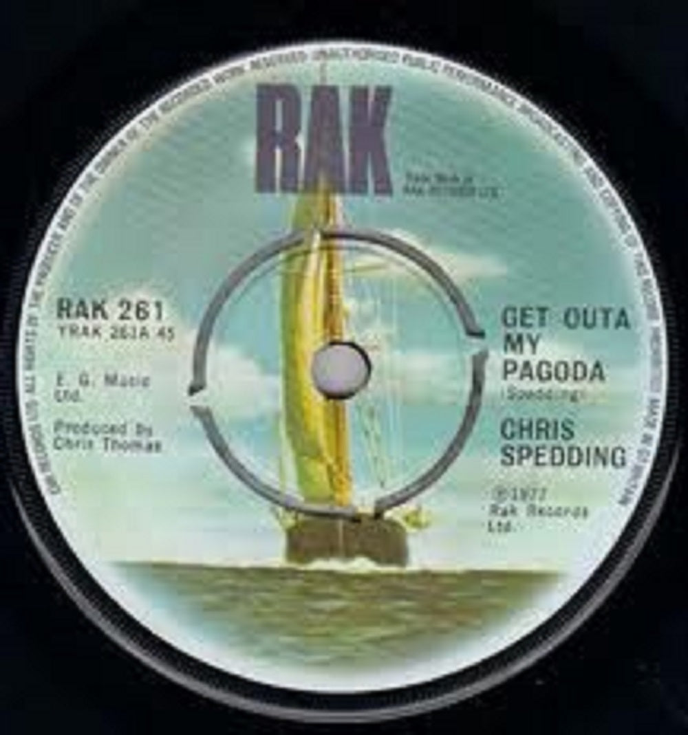 7" 45RPM Get Outa My Pagoda/Hey Miss Betty by Chris Spedding from RAK (RAK 261)