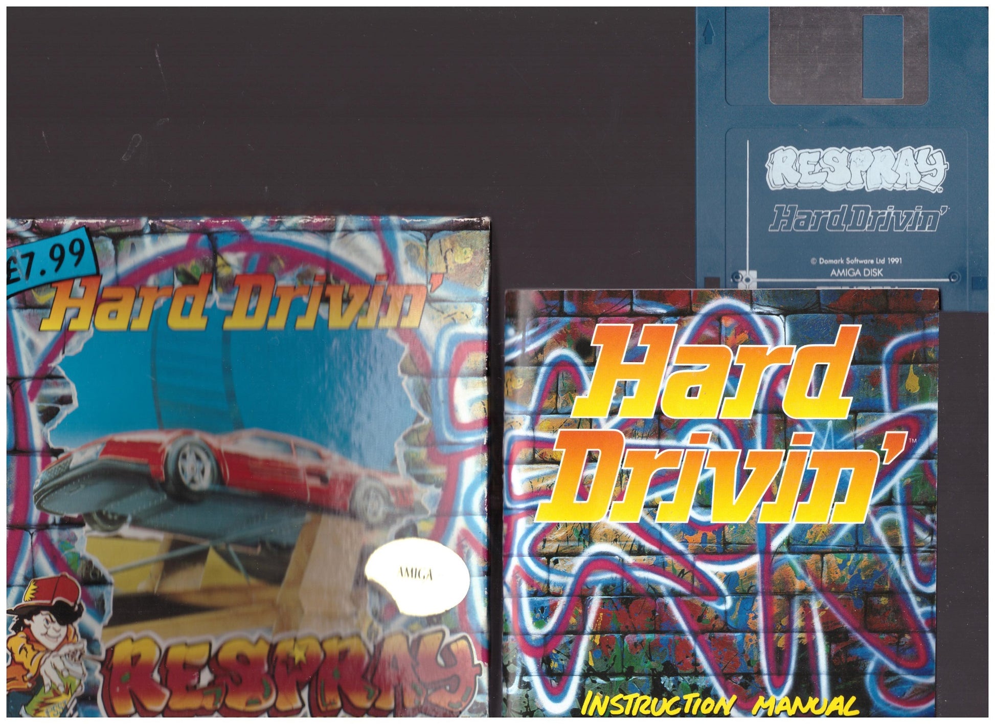 Hard Drivin' for Commodore Amiga from Respray