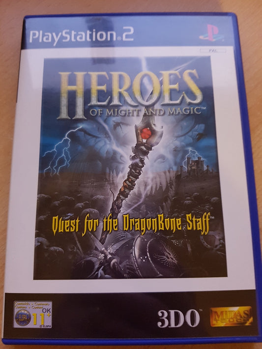 Heroes Of Might And Magic: Quest For The DragonBone Staff PAL for Sony Playstation 2/PS2 from 3DO/Midas Touch (SLES 50186)