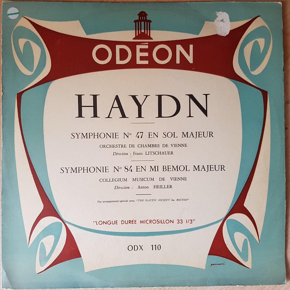 Haydn Symphonie No. 47 and No. 84 vinyl, Joseph Haydn vinyl record, Odeon classical music vinyl