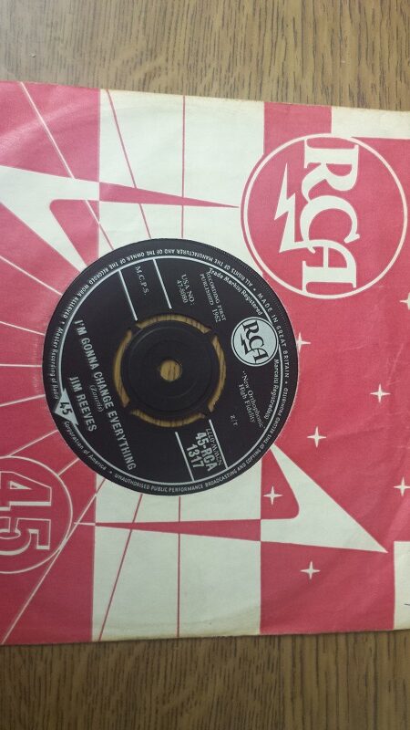 7" 45RPM I'm Gonna Change Everything/Pride Goes Before A Fall by Jim Reeves from RCA