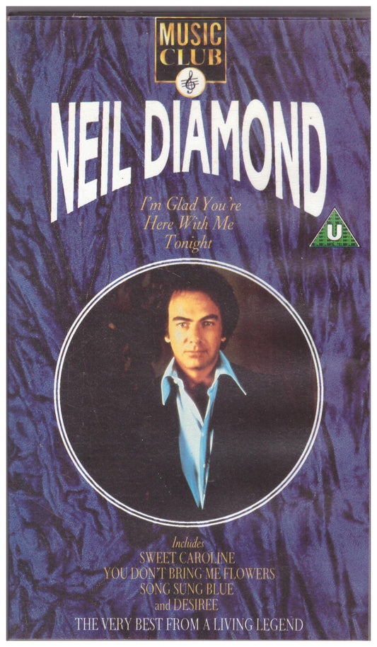 I'm Glad You're Here With Me Tonight VHS by Neil Diamond from First Independent (MC 2075)