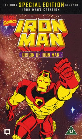 Iron Man: Origin Of Iron Man VHS, Marvel Films Iron Man VHS, Iron Man animated feature VHS from New World Entertainment