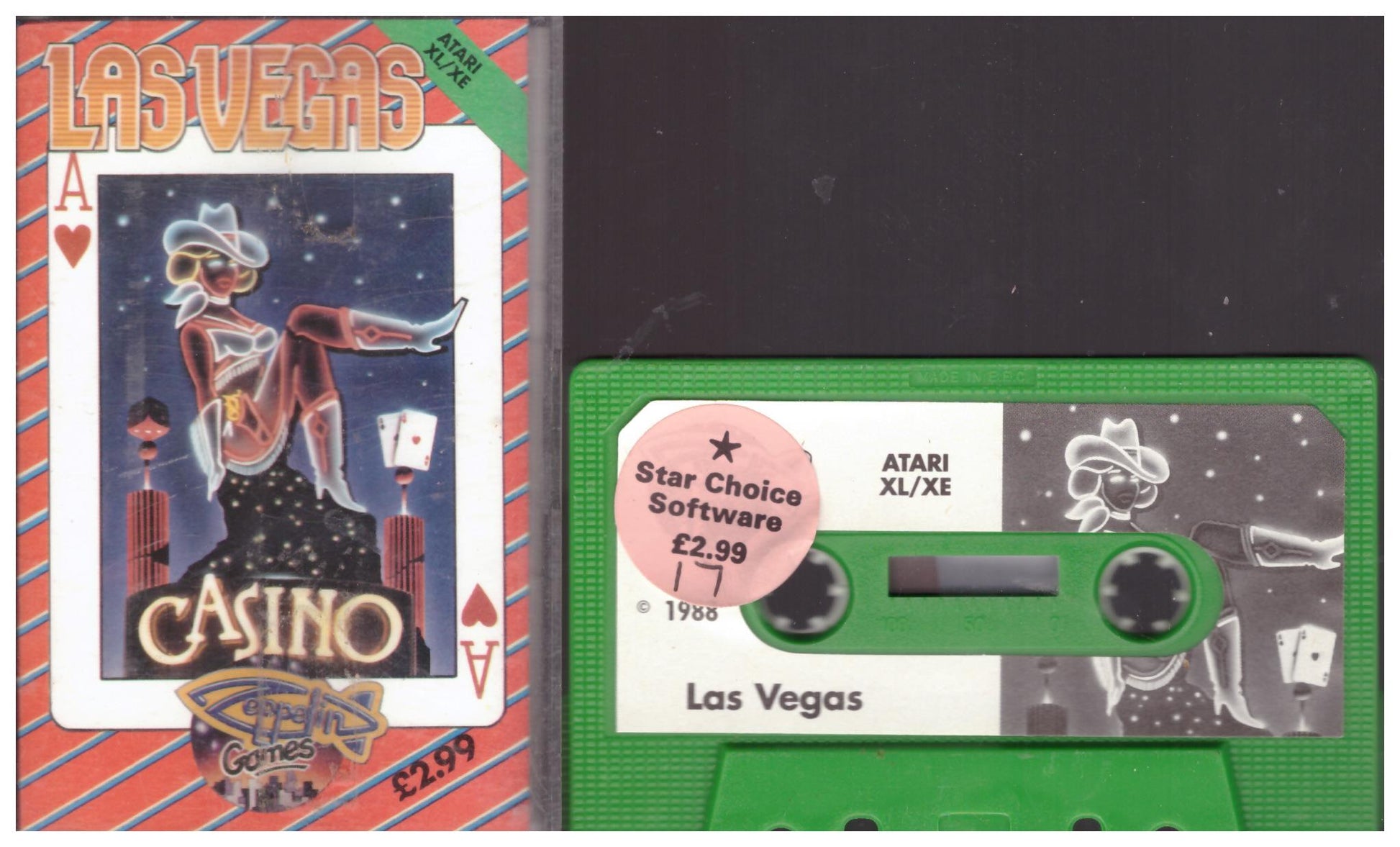 Las Vegas Casino for Atari 8-Bit Computers from Zeppelin Games (FO38)