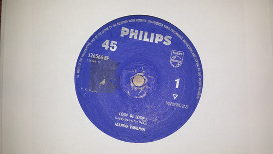 7" 45RPM Loop De Loop/There'll Be No Teardrops Tonight by Frankie Vaughan from Philips-1