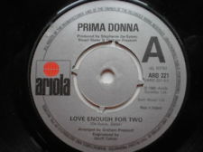 7" 45RPM Love Enough For Two/Missing Out On Love by Prima Donna from Ariola