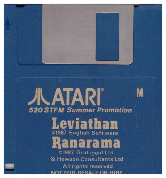 Leviathan/Ranarama Disk Only for Atari ST/STE from English Software/Graftgold