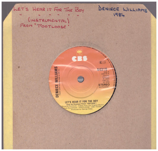 Let's Hear It For The Boy by Deniece Williams from CBS (A4319)