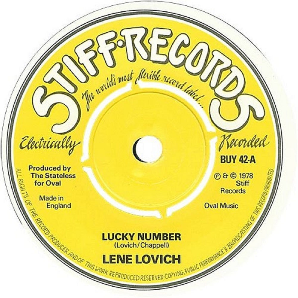 7" 45RPM Lucky Number/Home by Lene Lovich from Stiff Records (BUY 42)