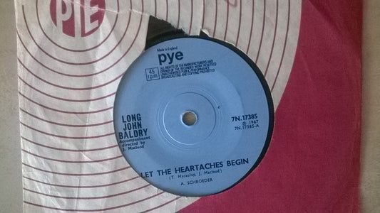 7" 45RPM Let The Heartaches Begin/Annabella (Who Flies To Me When She's Lonely) by Long John Baldry from PYE