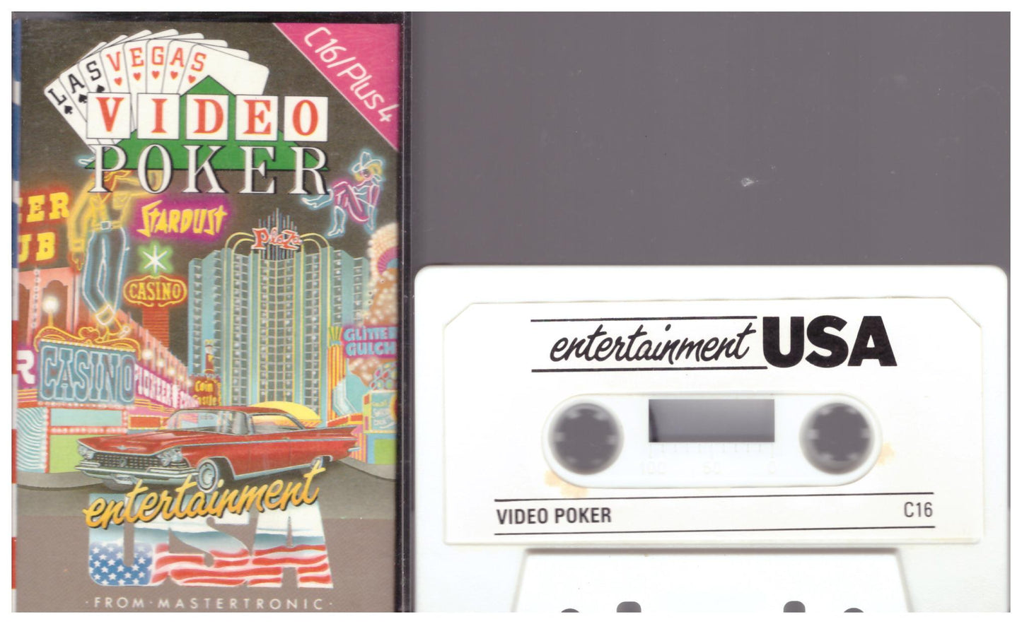 Las Vegas Video Poker for Commodore 16/Plus 4 from Mastertronic (USAC 0113)