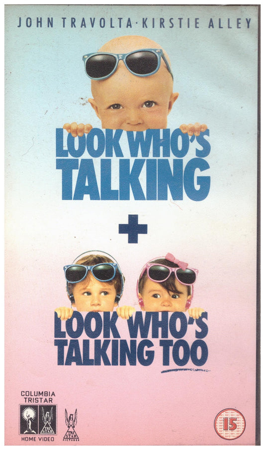 Look Who's Talking + Look Who's Talking Too VHS from Columbia Tristar Home Video (CVR P6)