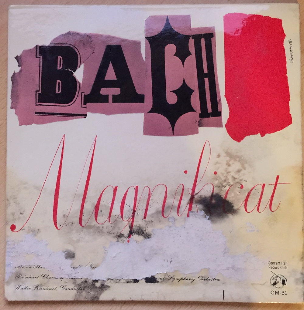 Bach Magnificat in D Major vinyl record with Maria Stader