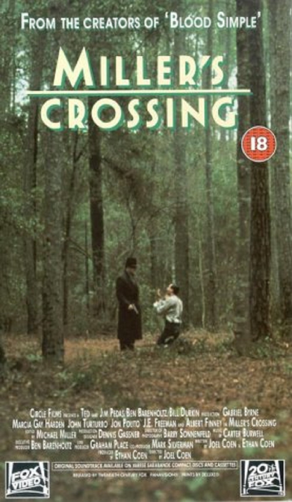 Miller's Crossing VHS from Fox Video (1852)