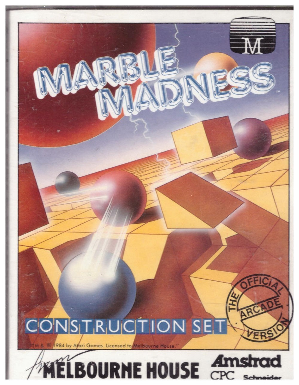 Marble Madness Construction Set for Amstrad CPC by Melbourne House on Tape