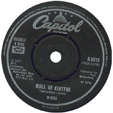 7" 45RPM Mull Of Kintyre/Girls' School by Wings from Capitol