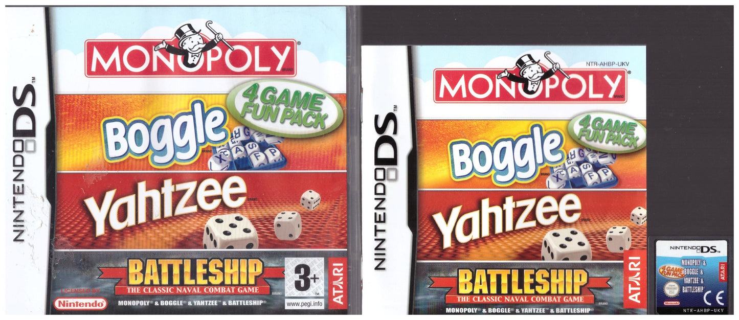 Monopoly/Boggle/Yahtzee/Battleships for Nintendo DS from Atari (NTR-AHBP-UKV)