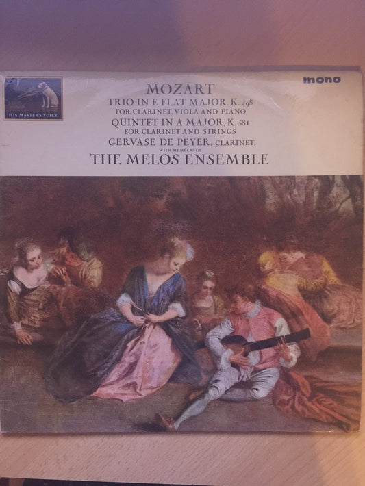 Mozart by Gervase De Peyer With Members Of The Melos Ensemble from His Master's Voice (ALP 2056)