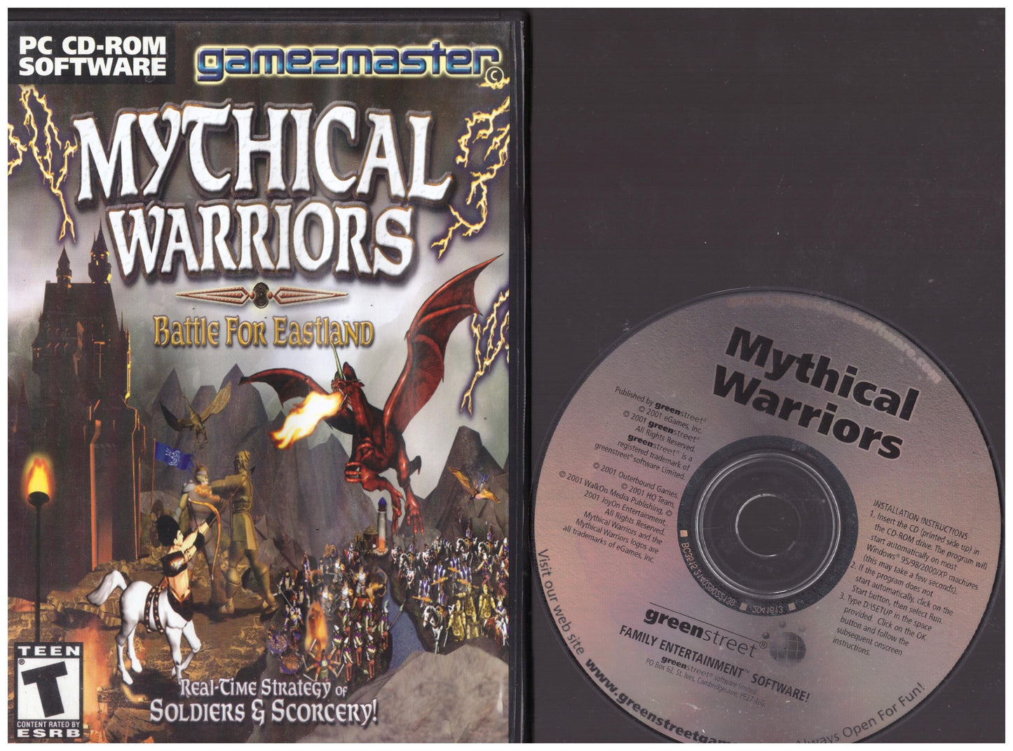 Mythical Warriors: Battle For Eastland PC game - real-time strategy fantasy game by Greenstreet Entertainment Software.