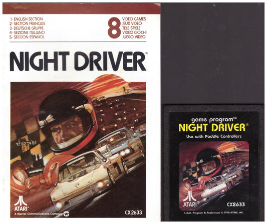 Night Driver for Atari 2600/VCS from Atari (CX2633)