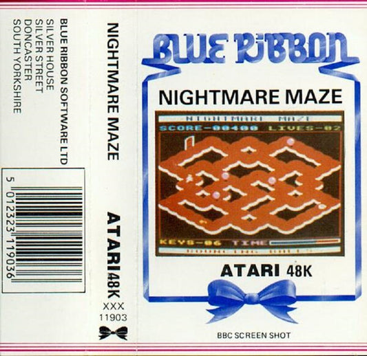 Nightmare Maze for Atari 8-Bit Computers from Blue Ribbon (11903)