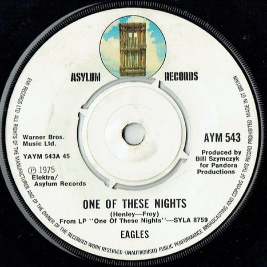 7" 45RPM One Of These Nights/Vision by Eagles from Asylum Records (AYM 543)