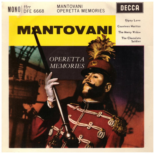 7" 33RPM Operetta Memories EP by Mantovani from Decca