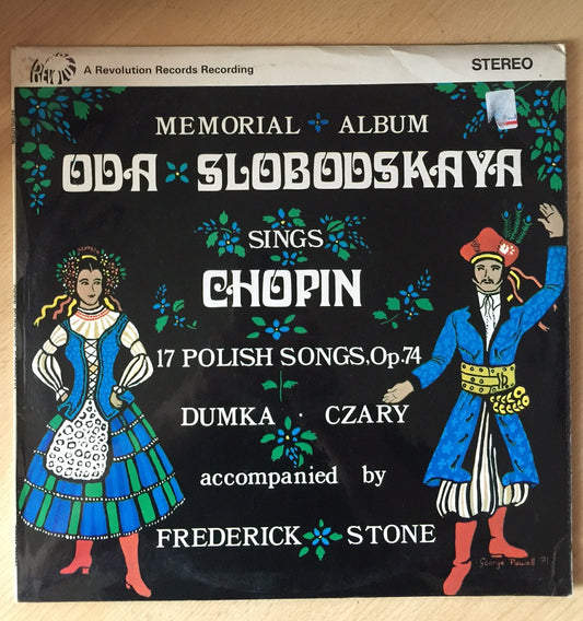 Oda Slobodskaya Sings Chopin on Revolution Records RCF 011 vinyl album