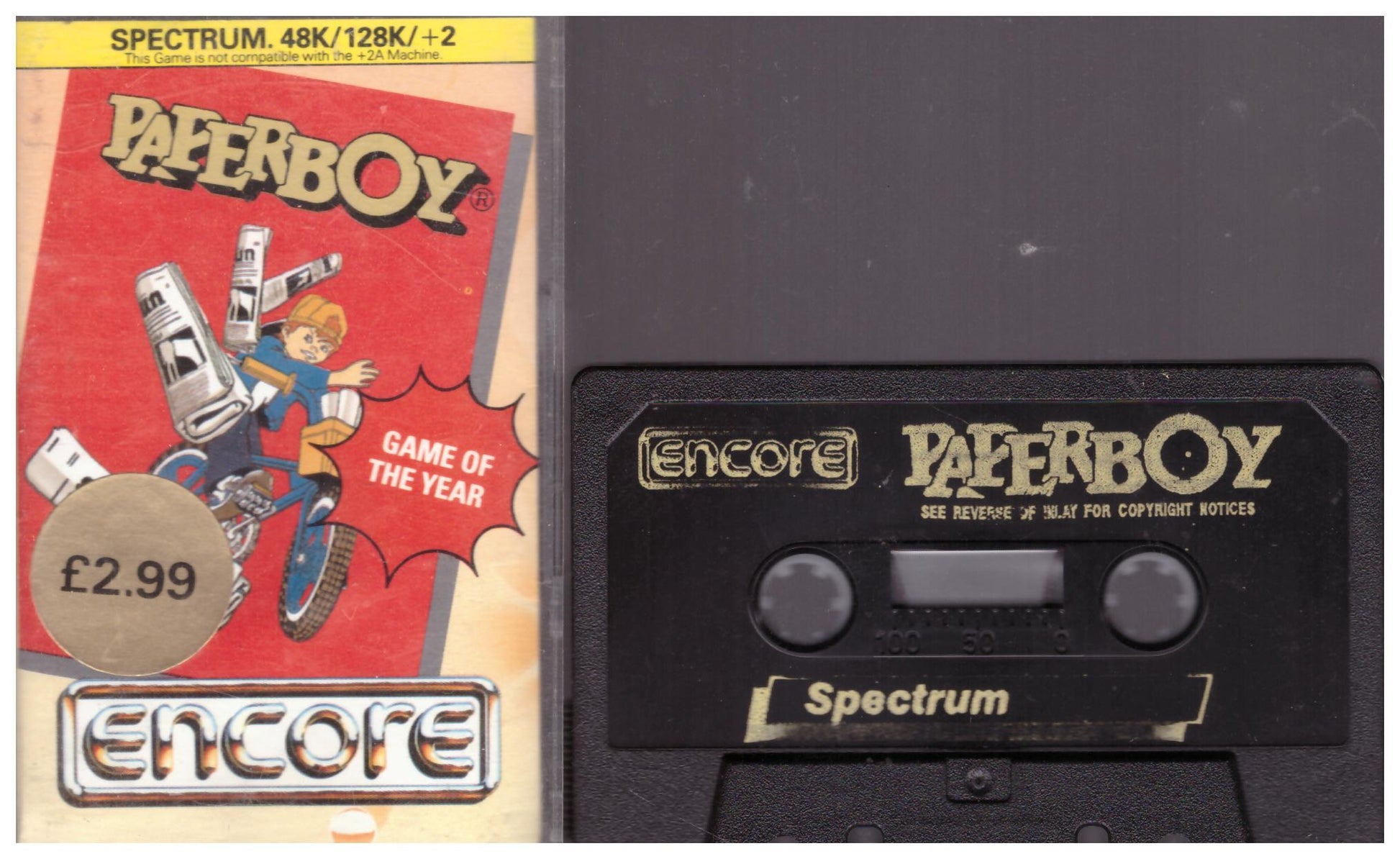 Paperboy for ZX Spectrum from Encore