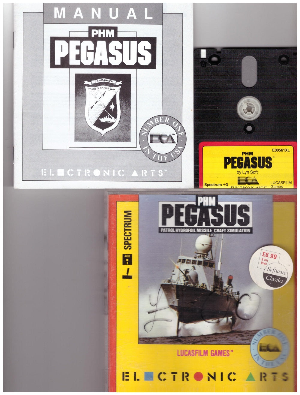 PHM Pegasus for ZX Spectrum from Lucasfilm Games/Electronic Arts on Disk