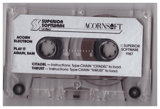 Play It Again, Sam Tape Only for Acorn Electron from Superior Software/AcornSoft