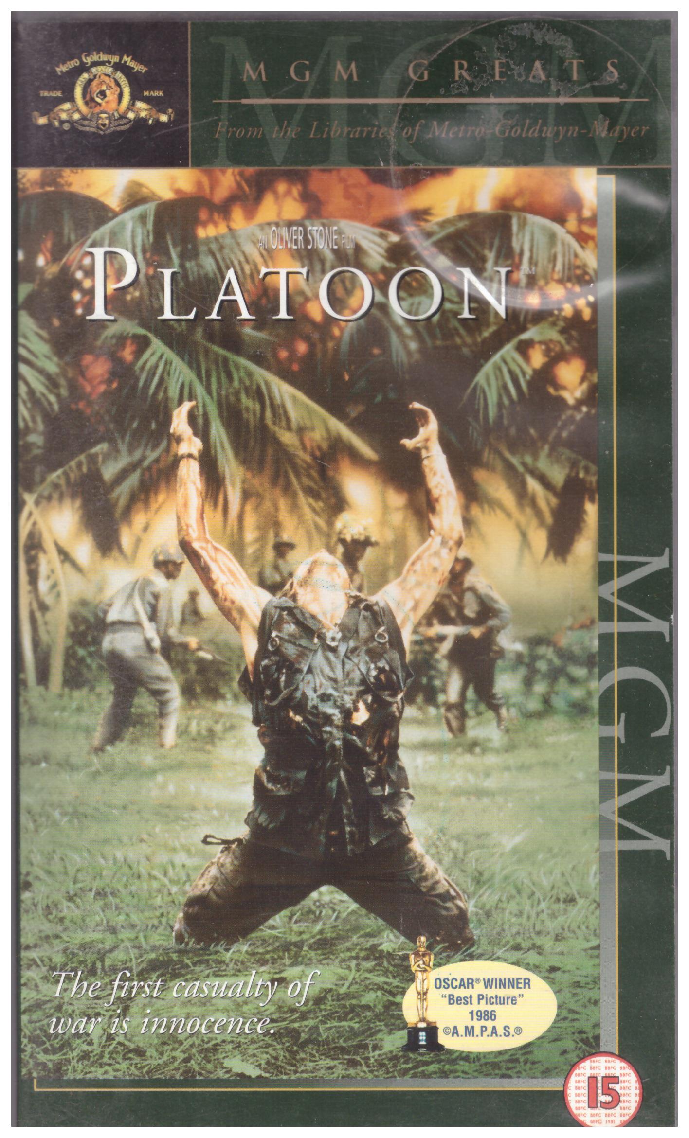 Platoon VHS from MGM Home Entertainment (15883S)