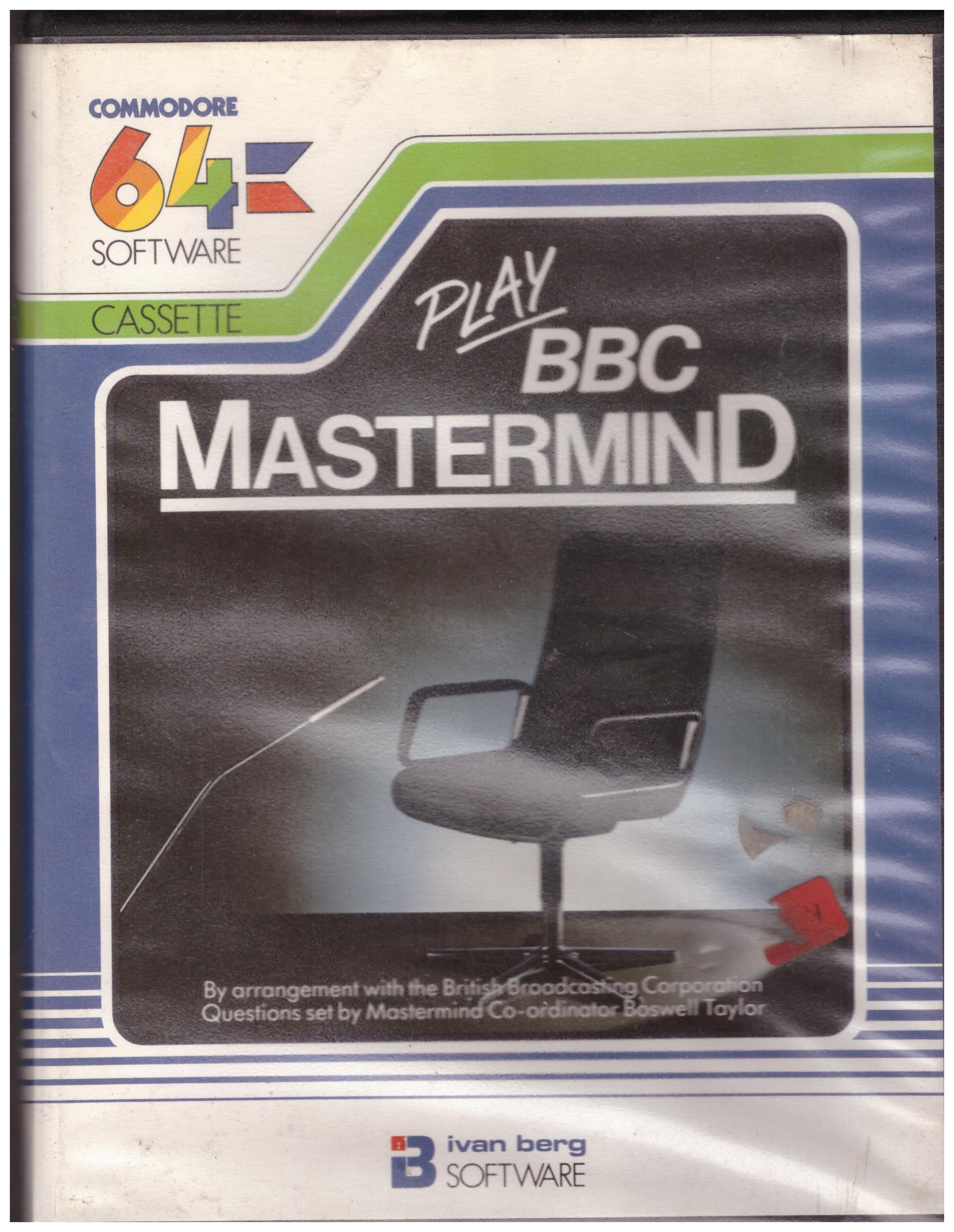 BBC Mastermind for Commodore 64 by Ivan Berg Software/Commodore on Tape