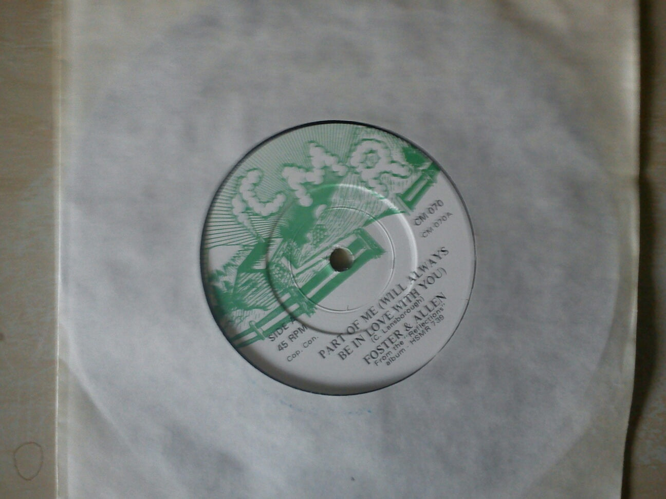 7" 45RPM Part Of Me (Will Always Be In Love With You)/The Black Sheep by Foster & Allen from Ritz